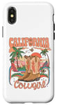 Coque pour iPhone X/XS California Cowgirl Retro Western Bottes Surf Coucher de Soleil Esthétique