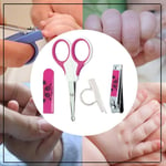 Blue Baby Infant Manicure Set Nail Clippers Scissors 4 Piece Toddler Travel