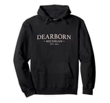 Dearborn Michigan - Simple Dearborn MI Pullover Hoodie