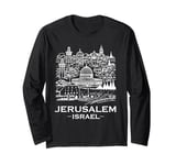 Jerusalem Israel Skyline Jewish Israeli Souvenir Women Men Long Sleeve T-Shirt