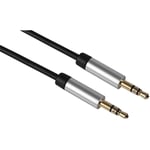 1m 3.5mm Stereo Jack SLIM ALUMINIUM BODY Plug Audio Headphone Aux Cable 3.5 Lead