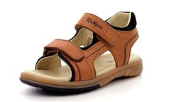 Kickers Garçon Platino Sandales, Marron Camel 114, 30 EU