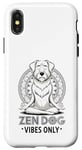 Coque pour iPhone X/XS Zen Méditant Mandala Mindfulness Chien