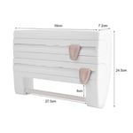 Kitchen Roll Dispenser Cling Film Tin Foil Wall Mounted Towel Holder Rack 3Color