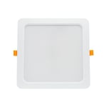 Spectrum 12W LED downlight - Hål: 12 x 12 cm, Mål: 14,5 x 14,5 cm, 230V, IP54 utomhusbruk - Dimbar : Inte dimbar, Kulör : Kall