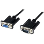 StarTech 2m Black DB9 RS232 Serial Null Modem Cable F/M - DB9 Male to Female - 9 pin Null Modem Cable - 1x DB9 (M)  1x DB9 (F)  Black - null