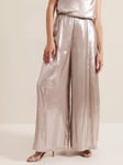 Phase Eight Adrina Metallic Trousers, Silver