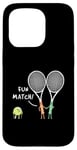 Coque pour iPhone 15 Pro Raquette de sport Fun Match Backhand Raquette de tennis