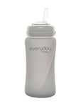 Glass Straw Bottle Healthy + Quiet Grey Grey Everyday Baby