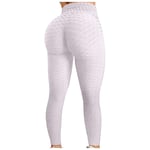 ADICOM TIK Tok Leggings, Women Butt Lifting Yoga Pants,High Waisted Sweatpants Workout Tummy Control Tights White S