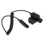 ABS 90cm/35.4in 1 * 2 Pins Cable Adpater, U94 Headset Cable with PTT with Button Activated PTT (push to talk) Unit Suitable for 2-Pin Jack, for BAOFENG, for Intercom Headset