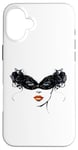 Coque pour iPhone 16 Plus Masque vénitien, joli visage, femme, Venise, Italie