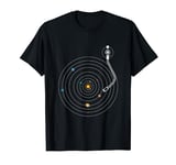 Space DJ Galaxy Universe - Solar System Music Turntable EDM T-Shirt