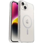 OtterBox Symmetry+ Transparente Coque pour iPhone 14 Plus pour MagSafe, Antichoc, anti-chute, fine, supporte 3 x plus de chutes que la norme militaire, antimicrobien, Transparent,Livré sans emballage