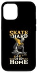 Coque pour iPhone 12/12 Pro Skater Skater Hard Or Go Home Skater Skeleton