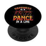 Le bonheur est une danse en ligne/Line Dancing PopSockets PopGrip Adhésif