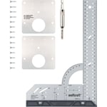 Wolfcraft - Kit de Réparation de charnière invisible et Équerre de Menuisier Multifonction, Longueur 300 mm - réf. 8657000