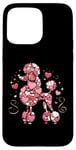 iPhone 15 Pro Max Love Heart Pattern Valentines Day Poodle Love Case