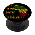 It's In My DNA Rasta Reggae Africa Map Rastafari Fingerprint PopSockets Swappable PopGrip