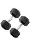 20Kg Pair Heavy Weight Hexagonal Hex Dumbell Set With Metal Handles