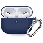 AirPods Pro Silikone Cover - m/Karabin - Dark Blue