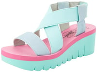 Fly London Femme Yabi922fly Sandale, Bleu Ciel Menthe Lilas, 40 EU