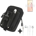 For Oppo Reno8 Pro Belt bag + EARPHONES big outdoor protection Holster case slee