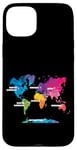 Coque pour iPhone 15 Plus Carte Colorée Terre Pays Continent Géographie Carte Du Monde