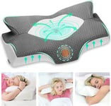 Elviros Cervical Contour Memory Foam Orthopedic Pillow for Neck/Shoulder Pain