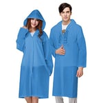 Vicloon Poncho Pluie,2 Pièces Poncho Impermeable,Réutilisable Poncho Matériel EVA,Poncho Pluie Femme et Homme,Parfait pour Les Festivals de Camping et Les Randonnées, Blanc, Taille Unique