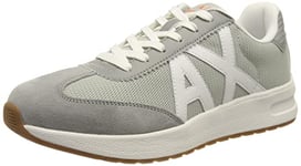 Armani Exchange Dusseldorf Sneakers, Basket Homme, Grey Oyster Optical White, 40 EU