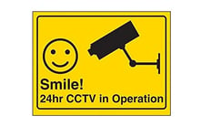 VSafety Camera Panneau autocollant en vinyle avec inscription « CCTV in Operation » 200 x 150 mm