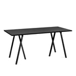 HAY - Loop Stand Table - Black - 160 x 77,5 cm - Matbord - Leif Jørgensen - Svart - Metall/Trä