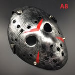 Jason Voorhees Fredag den 13:e skräckfilm Hockey Mask Hallow A8 one size A8 one size