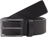 Calvin Klein Ceinture Homme Clean Essential en Cuir, Noir (Ck Black Smooth), 115 cm