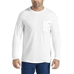 Dickies Men's Temp-iq Performance Cooling Long Sleeve T-Shirt Big-Tall, White, XL