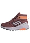 adidas Terrex Trailmaker Mid Rain.RDY Hiking Shoes Chaussures de randonnée, Burgundy/Silver Dawn/Amber Tint, 30.5 EU