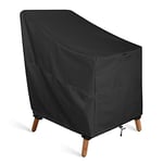 KHOMO GEAR - Série Panther – Housse de Chaise de Patio – Housse de Meubles d'extérieur Robuste de qualité supérieure – Noir