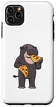 Coque pour iPhone 11 Pro Max Hippopotame pygmée mangeur de pizza Animaux sauvages