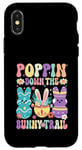 Coque pour iPhone X/XS Poppin Down The Bunny Trail Pâques