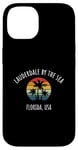 iPhone 14 Lauderdale By The Sea Florida USA Palm Tree Design Case