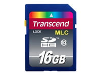 Transcend - Flash-Minneskort - 16 Gb - Class 10 - Sdhc