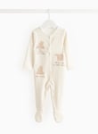 Bear Hunt Beige Character Print Sleepsuit Up to 3 mths White To Mths