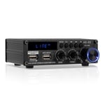 600W Mini Amplificateur, Récepteur Stéréo Hifi Bluetooth 5.0, Radio Fm Portable, 12V 220V, 2 Canaux Avec Rca/Usb/Fm Pour La Maison Ou La Voiture