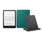 Kindle Paperwhite Signature Edition (2024 Release) 32 GB without ads, an Amazon Plant based Cover and a Made for Amazon Wireless Charging Dock