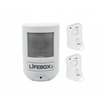 Lifebox - Mini alarme à détecteur de mouvement et 2 télécommandes