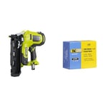 RYOBI - Cloueur de Finition 16G Air Comprimé 18V ONE+ - Pointe 19-64mm - Tête 1,6mm & Tacwise 0293 Clous de Finition Galvanisés de Type 16G / 30 mm, Lot de 250