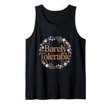 Barely Tolerable Shirt Book Lover Bookish Floral Bookworm Tank Top