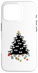 Coque pour iPhone 16 Pro Arbre à chat pour chats de Noël