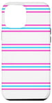 Coque pour iPhone 12 Pro Max Blanc Rose Bleu rayé Girly Esthétique Preppy Stripe